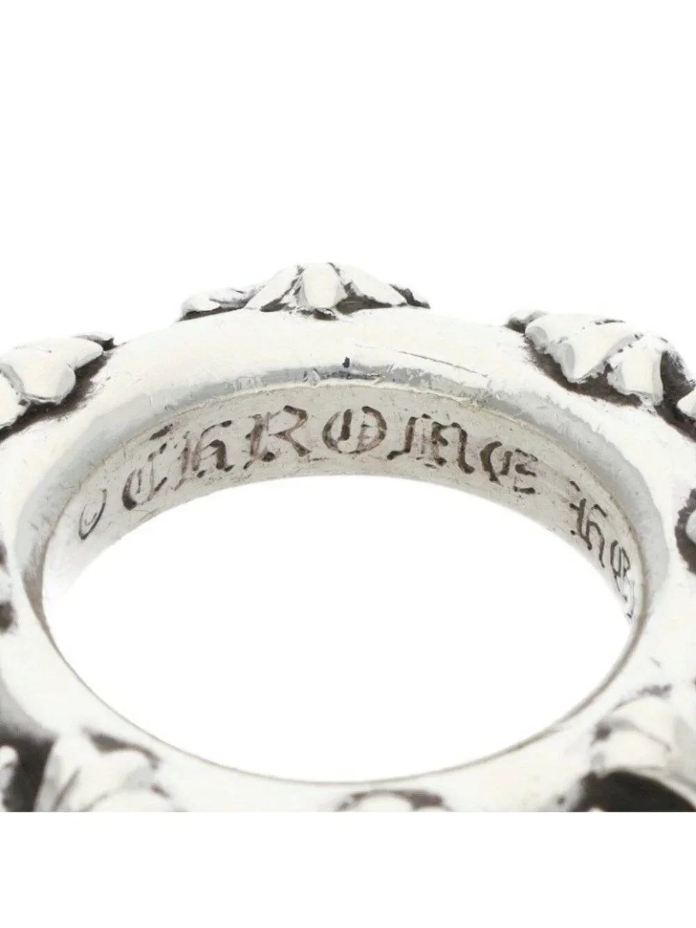 Chrome Hearts Cross Band Silver Ring